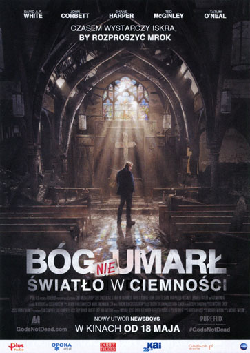Przód ulotki filmu 'Bóg nie umarł: Światło w ciemności'