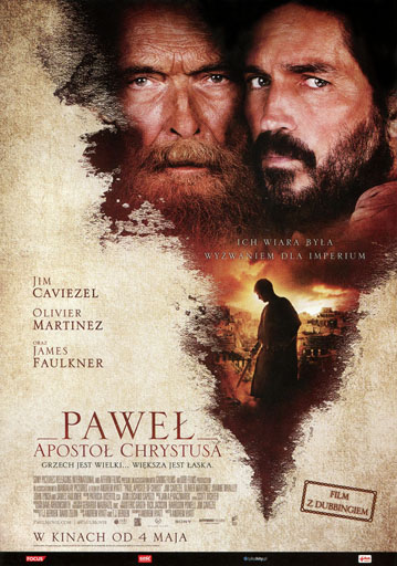 Przód ulotki filmu 'Paweł, apostoł Chrystusa'