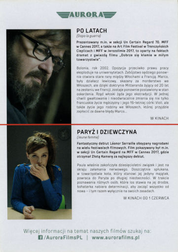 Tył ulotki filmu 'Po latach'