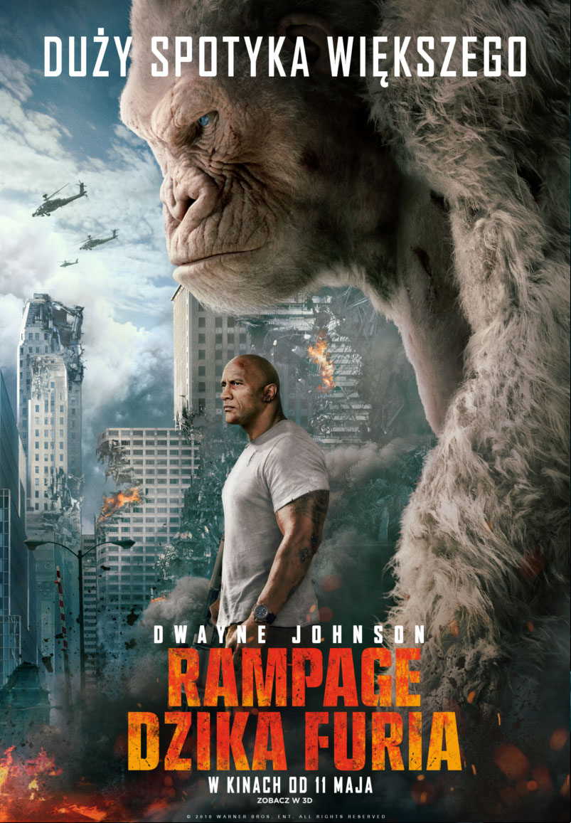 Polski plakat filmu 'Rampage: Dzika furia'