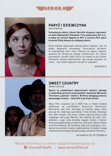 Tył ulotki filmu 'Paryż i dziewczyna'