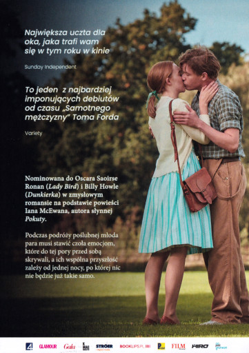 Tył ulotki filmu 'Na plaży Chesil'