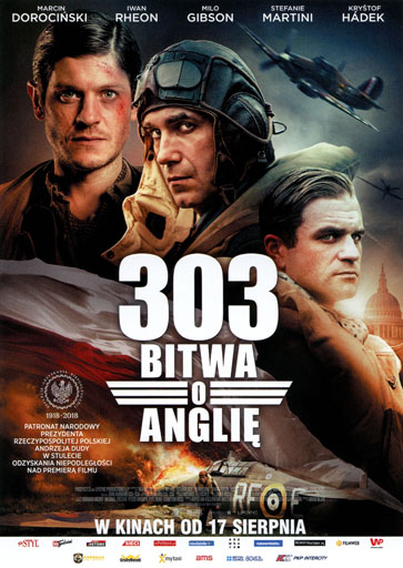 Przód ulotki filmu '303. Bitwa o Anglię'