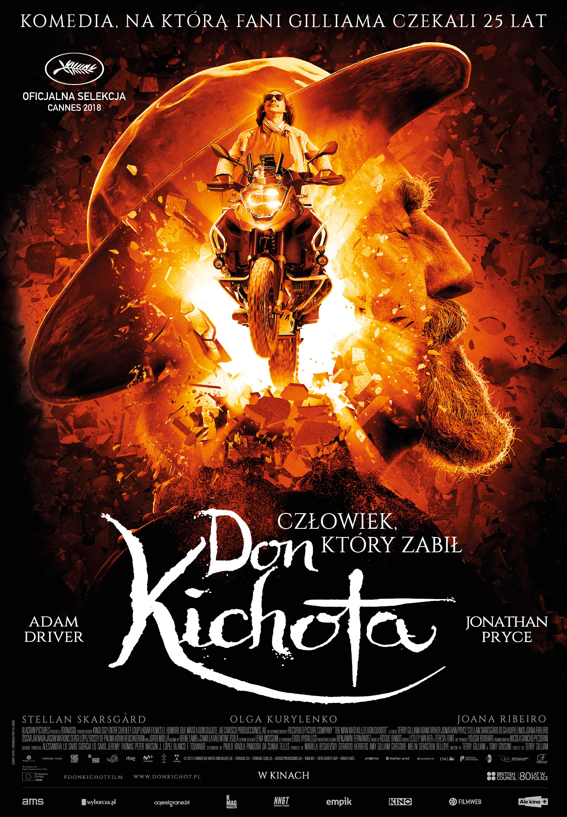 Polski plakat filmu 'Człowiek, który zabił Don Kichota'
