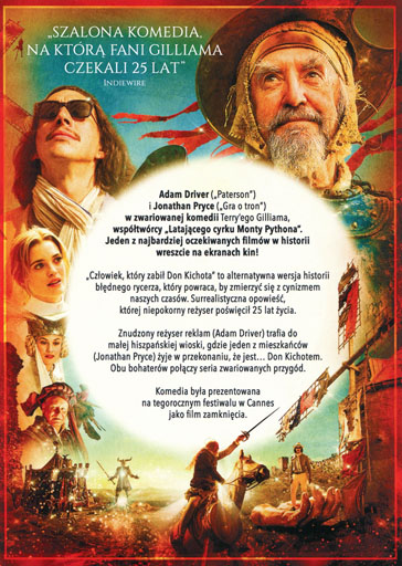 Tył ulotki filmu 'Człowiek, który zabił Don Kichota'