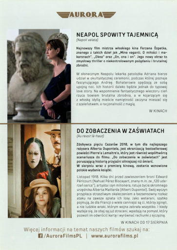 Tył ulotki filmu 'Neapol spowity tajemnicą'