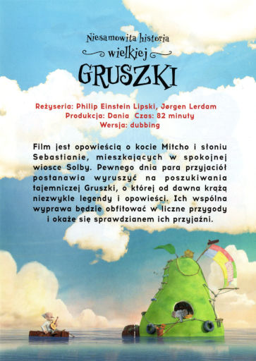 Tył ulotki filmu 'Niesamowita historia Wielkiej Gruszki'