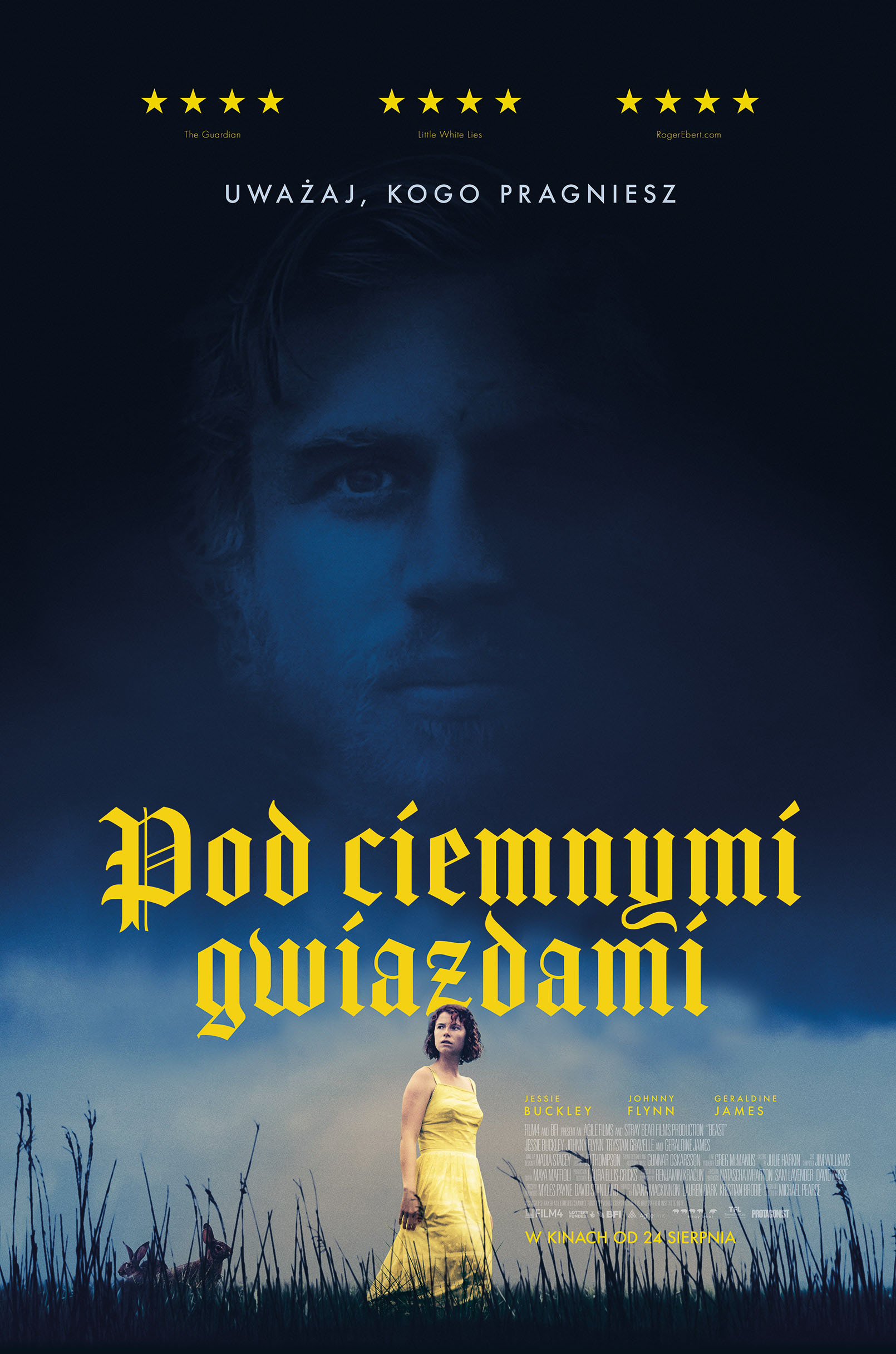 Polski plakat filmu 'Pod ciemnymi gwiazdami'