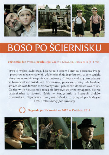 Tył ulotki filmu 'Boso po ściernisku'