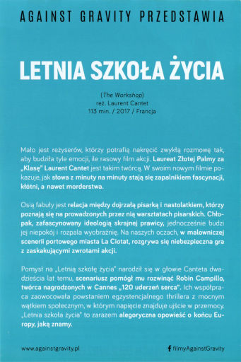 Tył ulotki filmu 'Letnia szkoła życia'