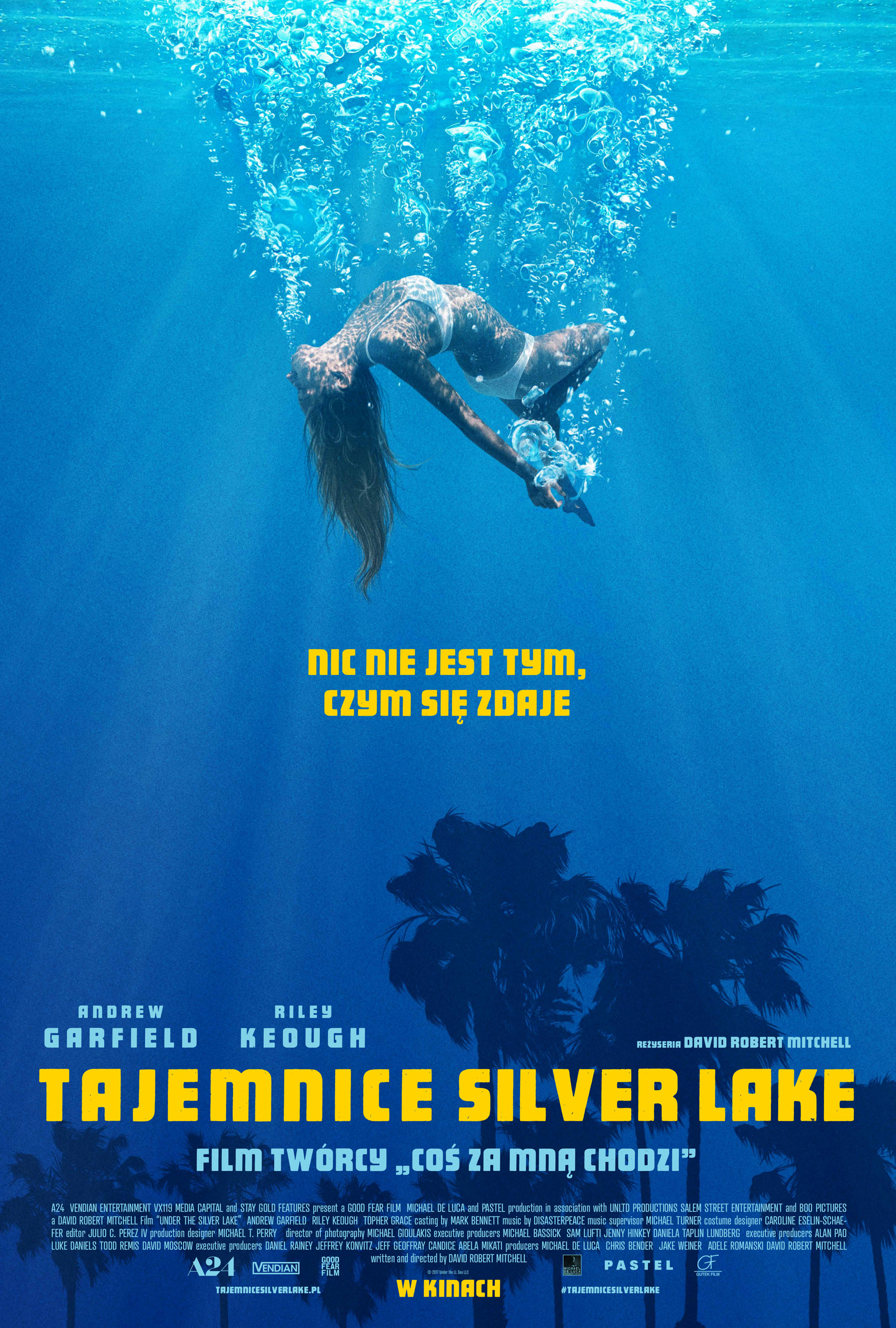 Polski plakat filmu 'Tajemnice Silver Lake'
