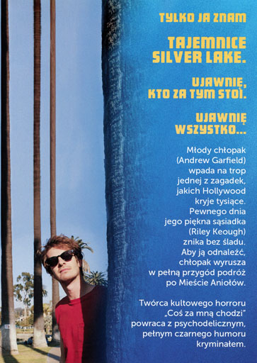 Tył ulotki filmu 'Tajemnice Silver Lake'