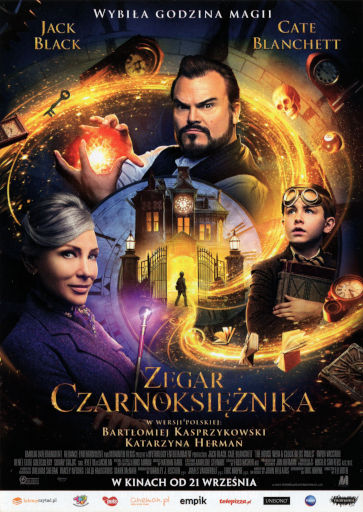 Przód ulotki filmu 'Zegar czarnoksiężnika'