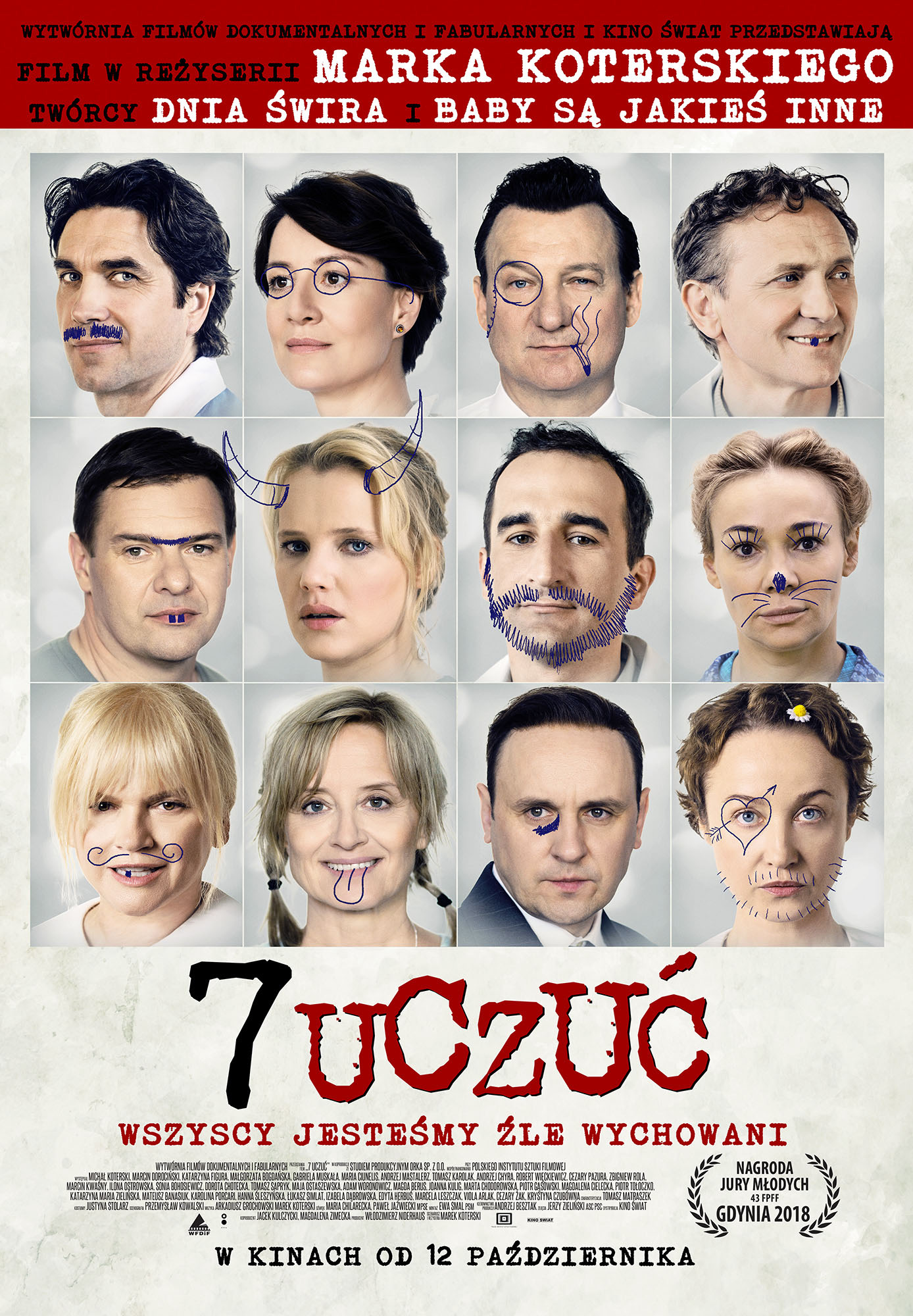 Polski plakat filmu '7 uczuć'