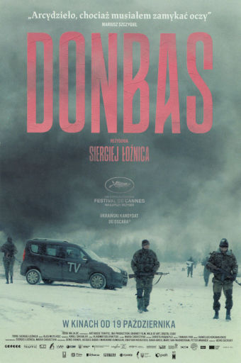 Przód ulotki filmu 'Donbas'
