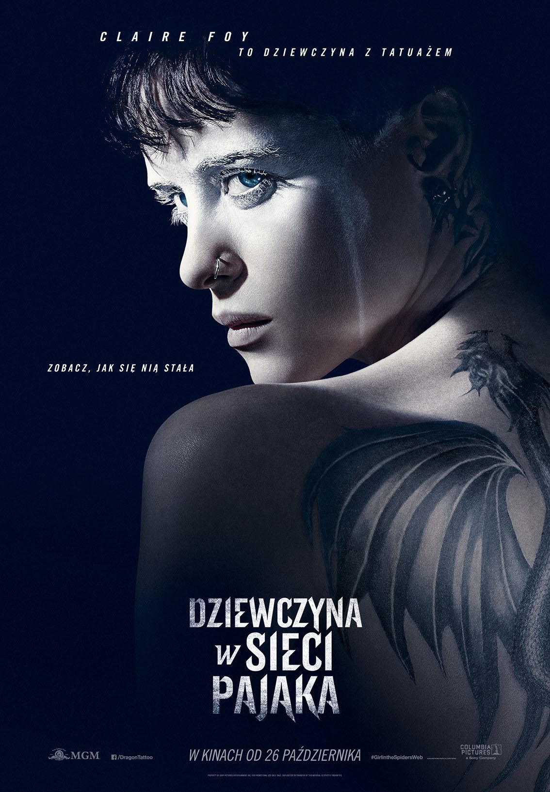 Polski plakat filmu 'Dziewczyna w sieci pająka'
