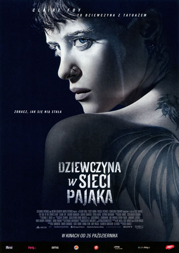 Przód ulotki filmu 'Dziewczyna w sieci pająka'
