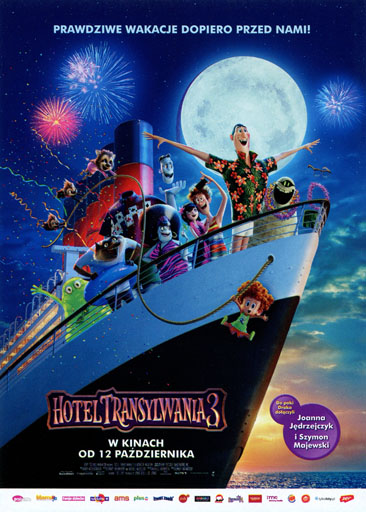 Przód ulotki filmu 'Hotel Transylwania 3'