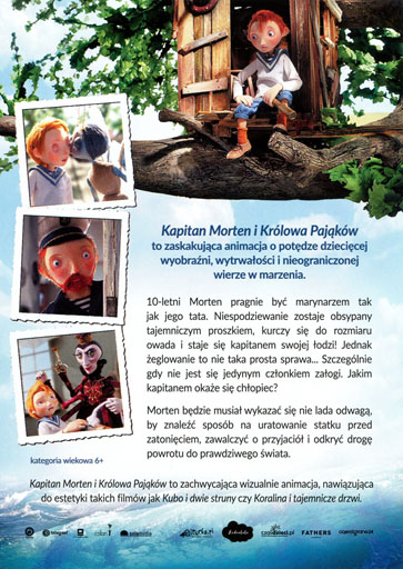 Tył ulotki filmu 'Kapitan Morten i Królowa Pająków'