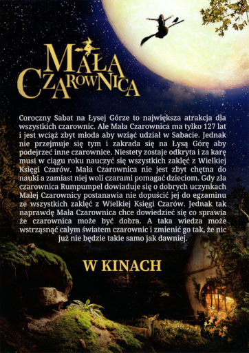 Tył ulotki filmu 'Mała czarownica'