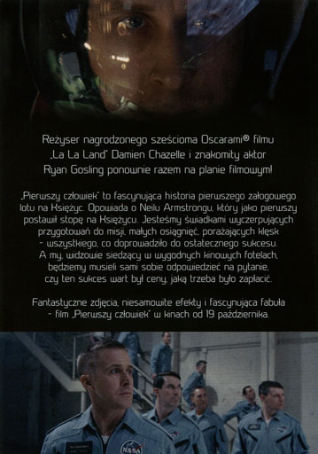 Tył ulotki filmu 'Pierwszy człowiek'