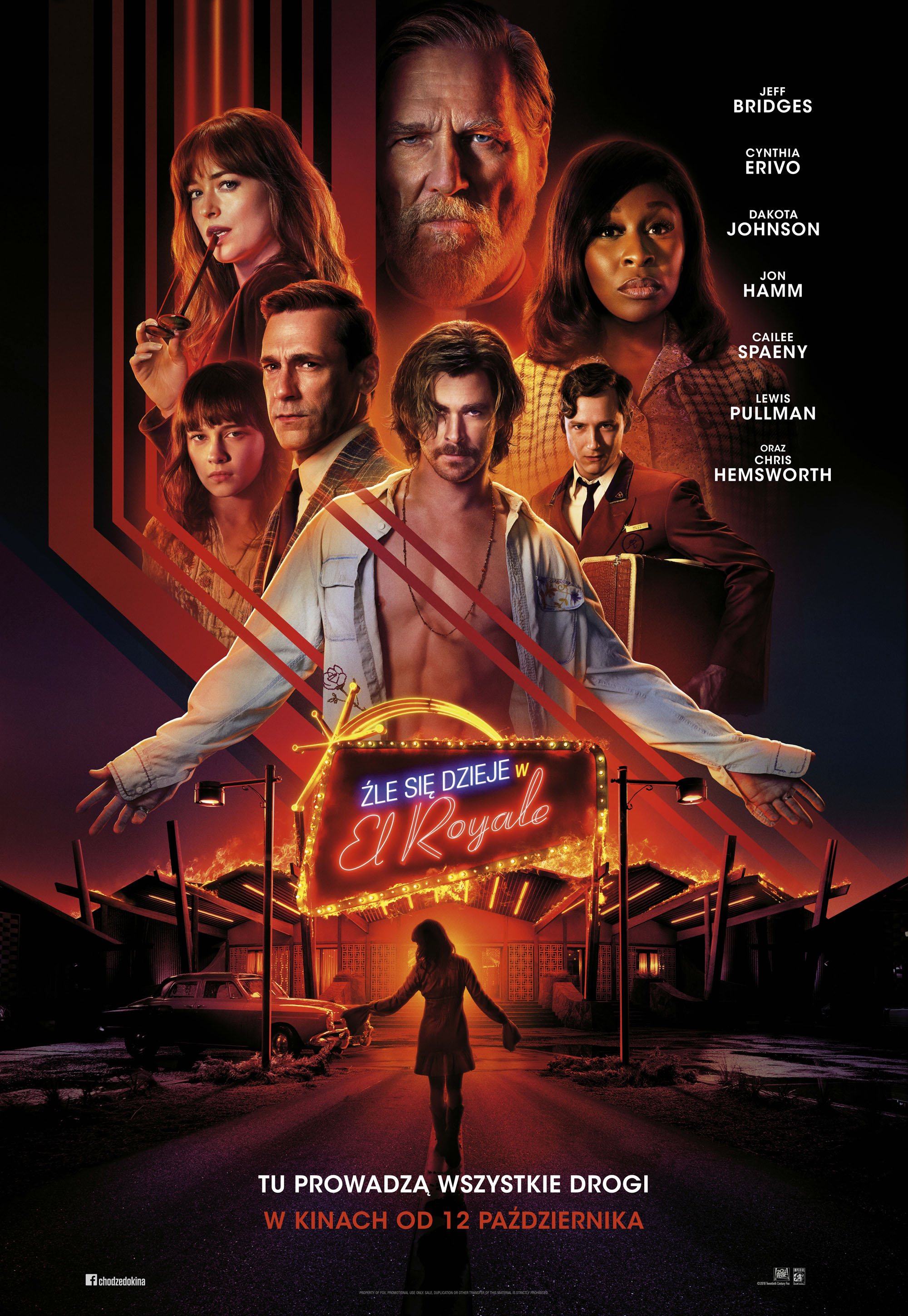 Polski plakat filmu 'Źle się dzieje w El Royale'