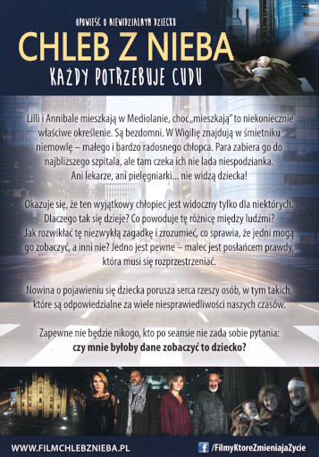 Tył ulotki filmu 'Chleb z nieba'
