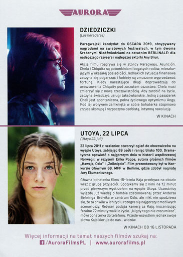 Tył ulotki filmu 'Dziedziczki'