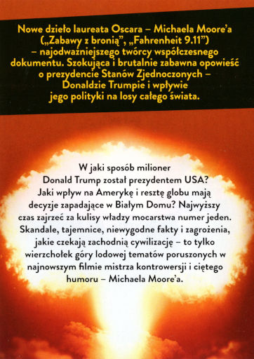 Tył ulotki filmu 'Fahrenheit 11/9'