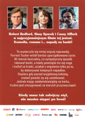 Tył ulotki filmu 'Gentleman z rewolwerem'