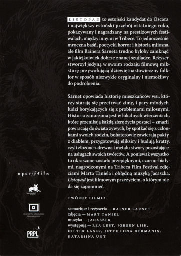 Tył ulotki filmu 'Listopad'