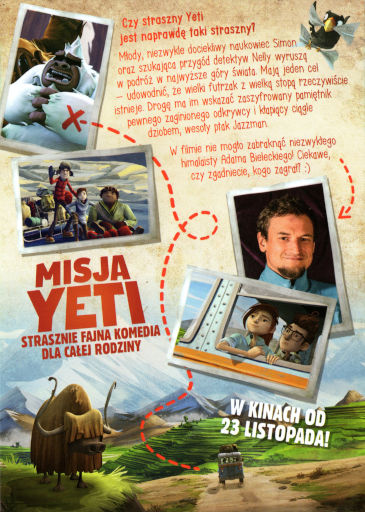 Tył ulotki filmu 'Misja Yeti'