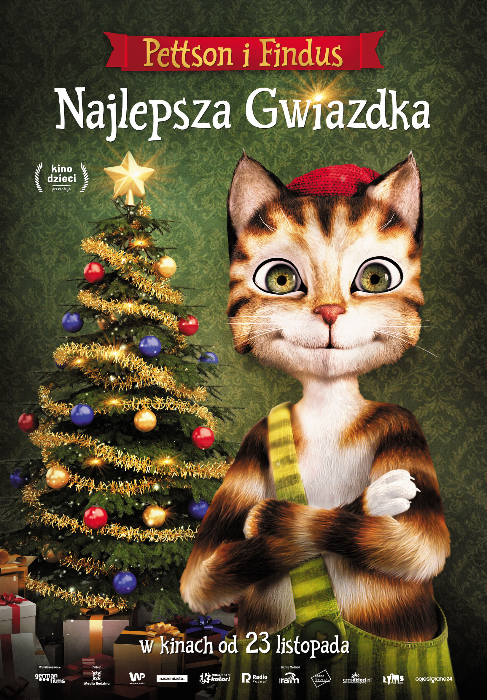 Polski plakat filmu 'Pettson i Findus - Najlepsza Gwiazdka'