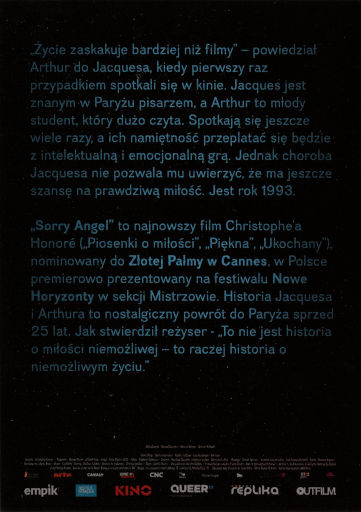 Tył ulotki filmu 'Sorry Angel'