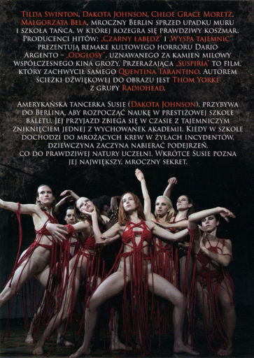 Tył ulotki filmu 'Suspiria'