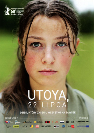 Przód ulotki filmu 'Utoya, 22 lipca'
