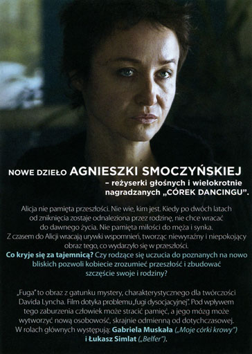 Tył ulotki filmu 'Fuga'