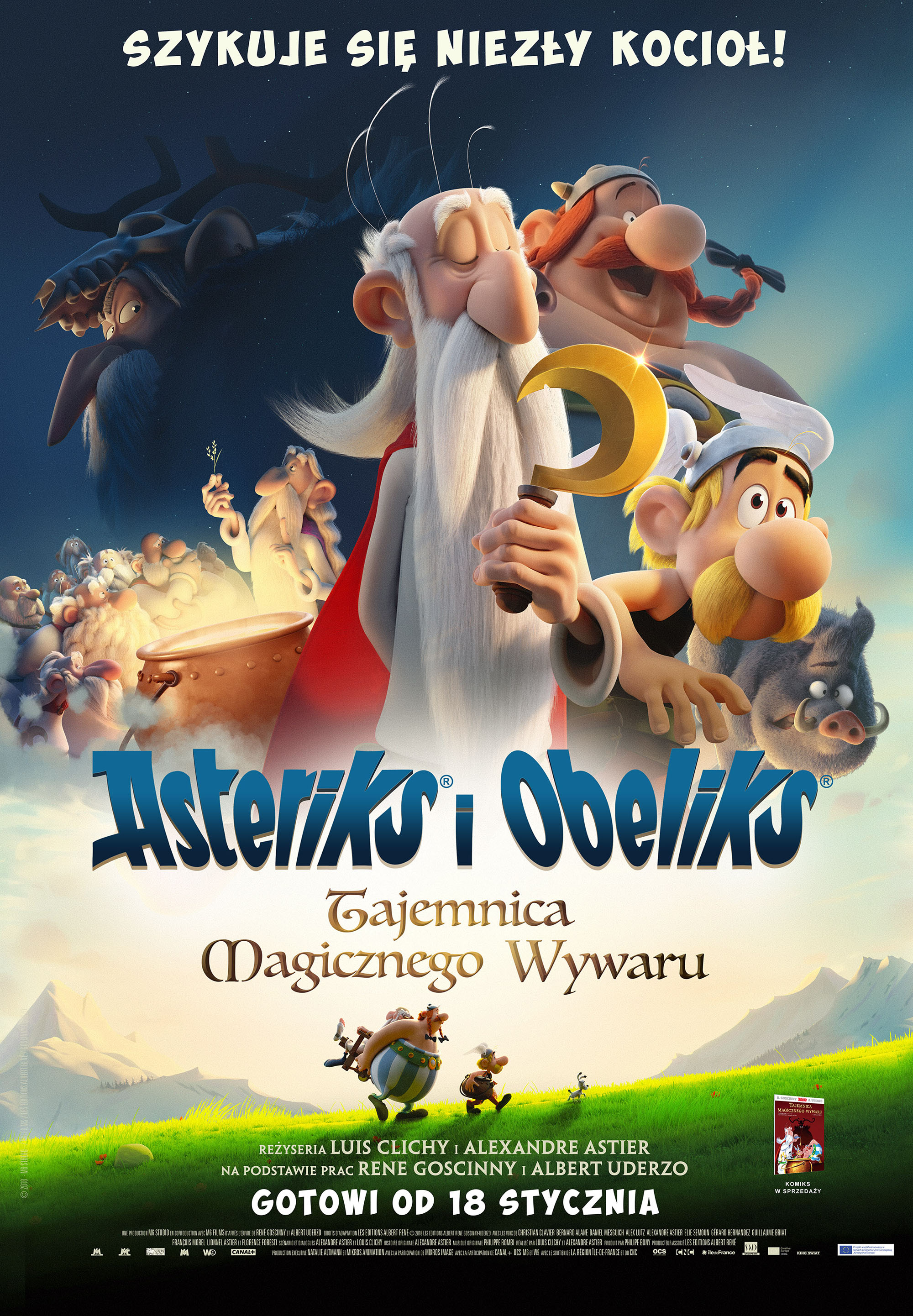 Polski plakat filmu 'Asteriks i Obeliks. Tajemnica magicznego wywaru'