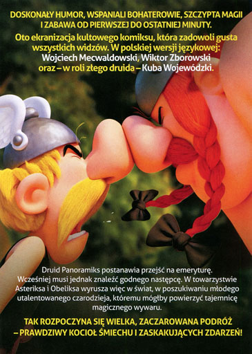 Tył ulotki filmu 'Asteriks i Obeliks. Tajemnica magicznego wywaru'