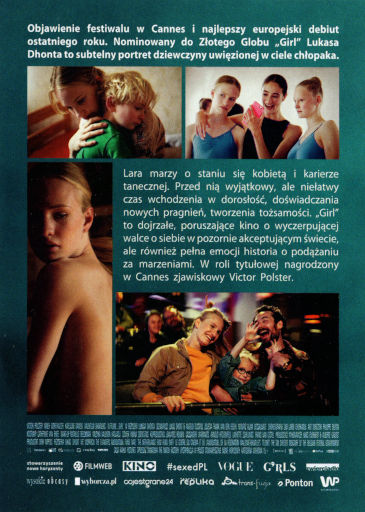 Tył ulotki filmu 'Girl'