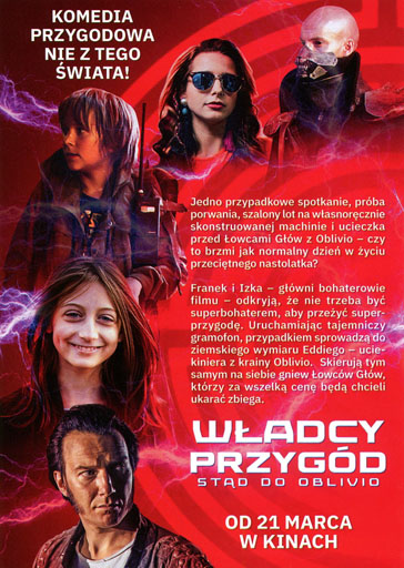 Tył ulotki filmu 'Władcy przygód. Stąd do Oblivio'