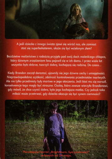 Tył ulotki filmu 'Brightburn: Syn ciemności'