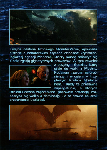 Tył ulotki filmu 'Godzilla II: Król potworów'