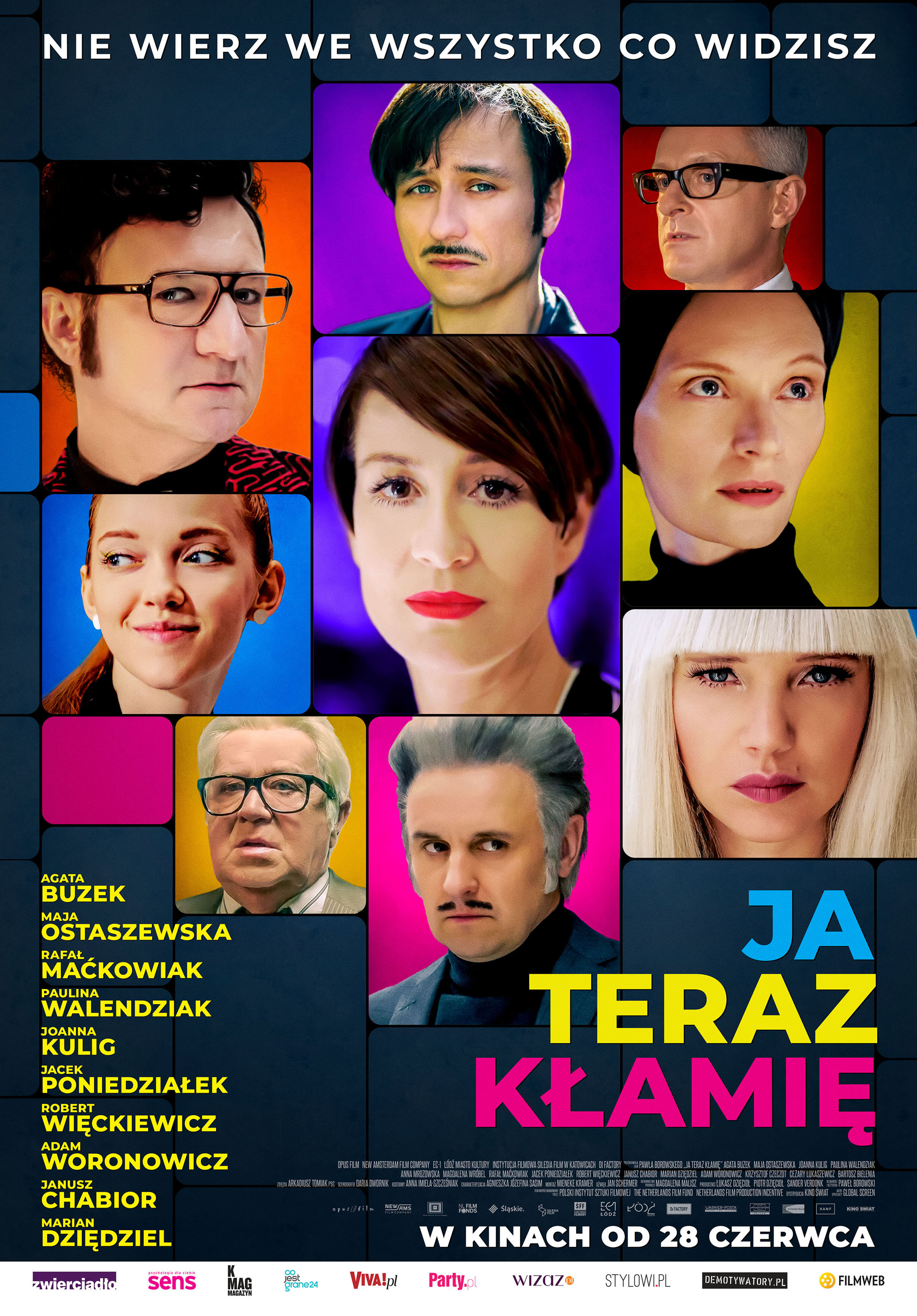Polski plakat filmu 'Ja teraz kłamię'