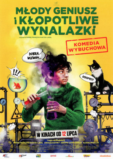Przód ulotki filmu 'Młody geniusz i kłopotliwe wynalazki'