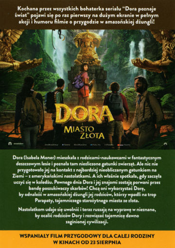 Tył ulotki filmu 'Dora i Miasto Złota'