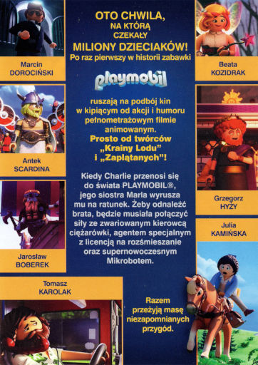 Tył ulotki filmu 'Playmobil. Film'