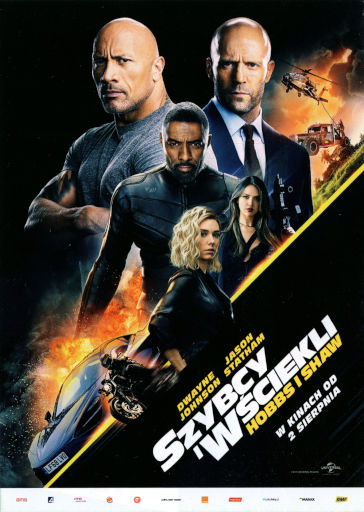 Przód ulotki filmu 'Szybcy i wściekli: Hobbs i Shaw'
