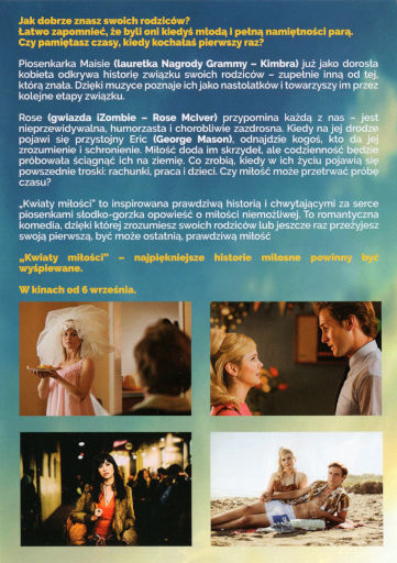 Tył ulotki filmu 'Kwiaty miłości'