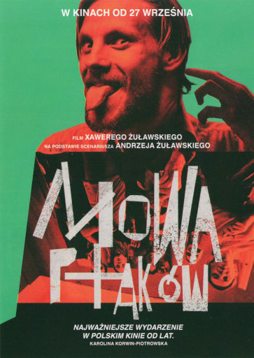 Przód ulotki filmu 'Mowa ptaków'